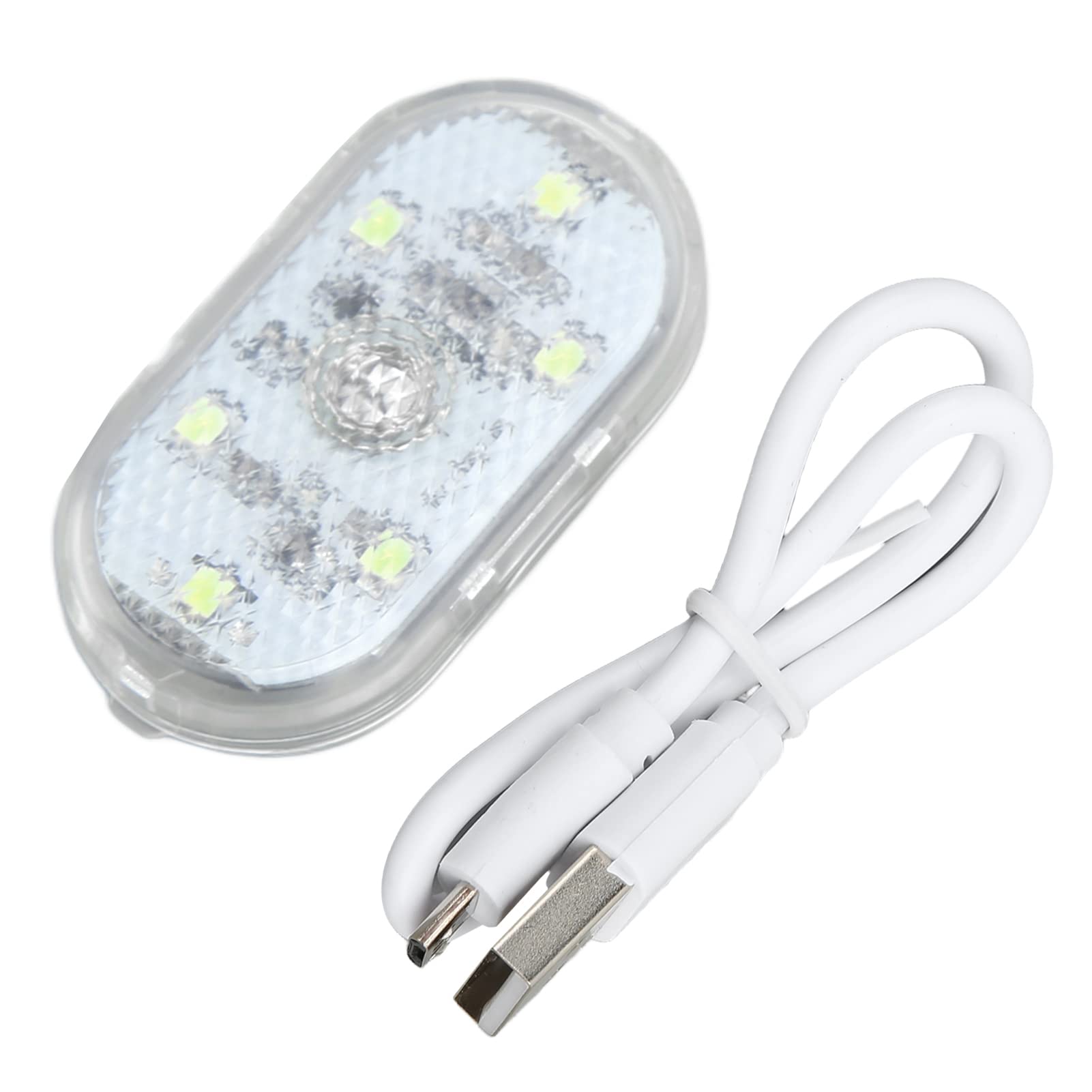 LED Car Light - Multifunctional Eye Protection Lamp with USB Charging Cable for Automobile Storage Box & Trunk (Ice Blue) | Perfect for Night Driving, Emergency Lighting & Car Organization