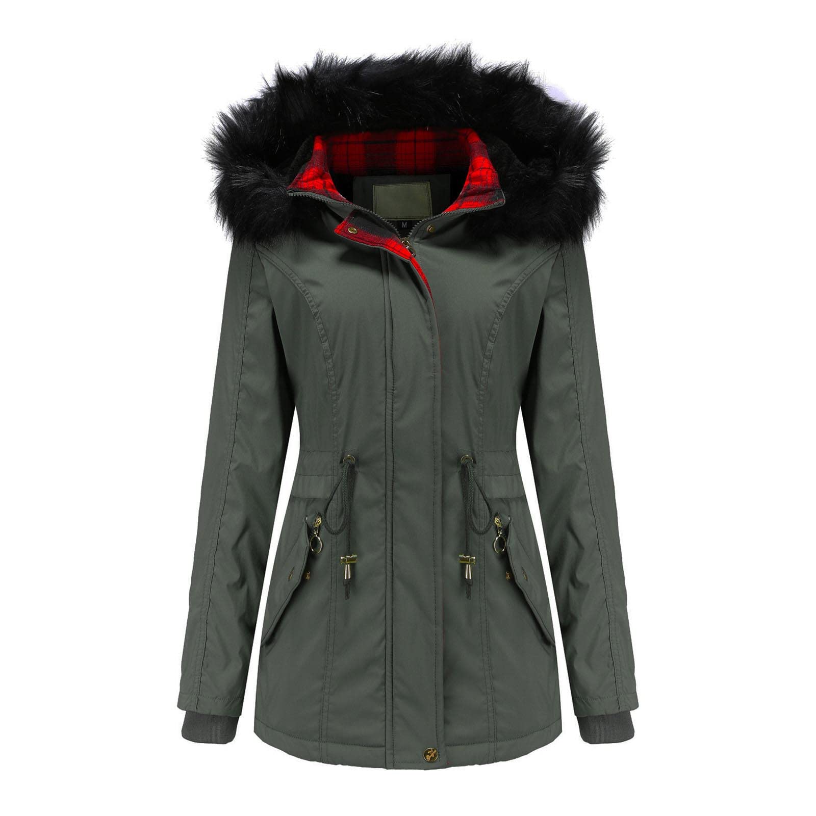 Plus Size Women's Winter Coats - Thick Warm Overcoat for Cold Weather | Stylish Outerwear for Work, Travel & Everyday Wear