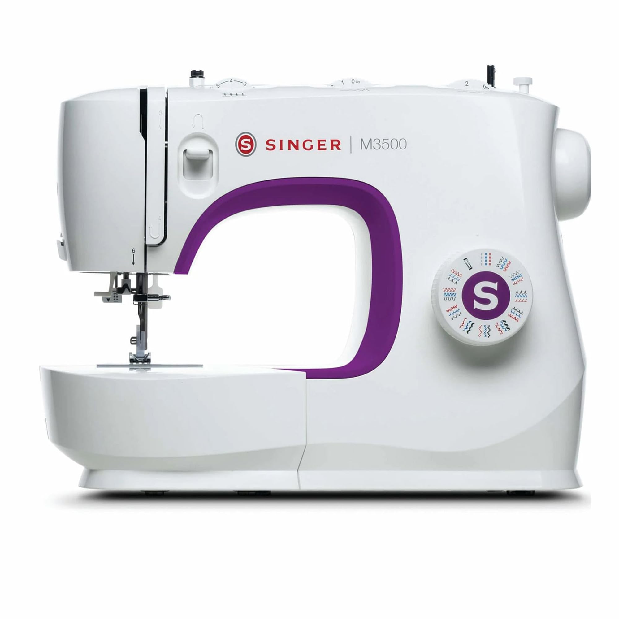 SINGER M3500 Lightweight Portable Sewing Machine with 110 Stitch Patterns, LED Light & Automatic Buttonhole | Complete Accessory Kit Included | Perfect for Quilting, DIY Crafts, Clothing Repair & Home Mending Projects