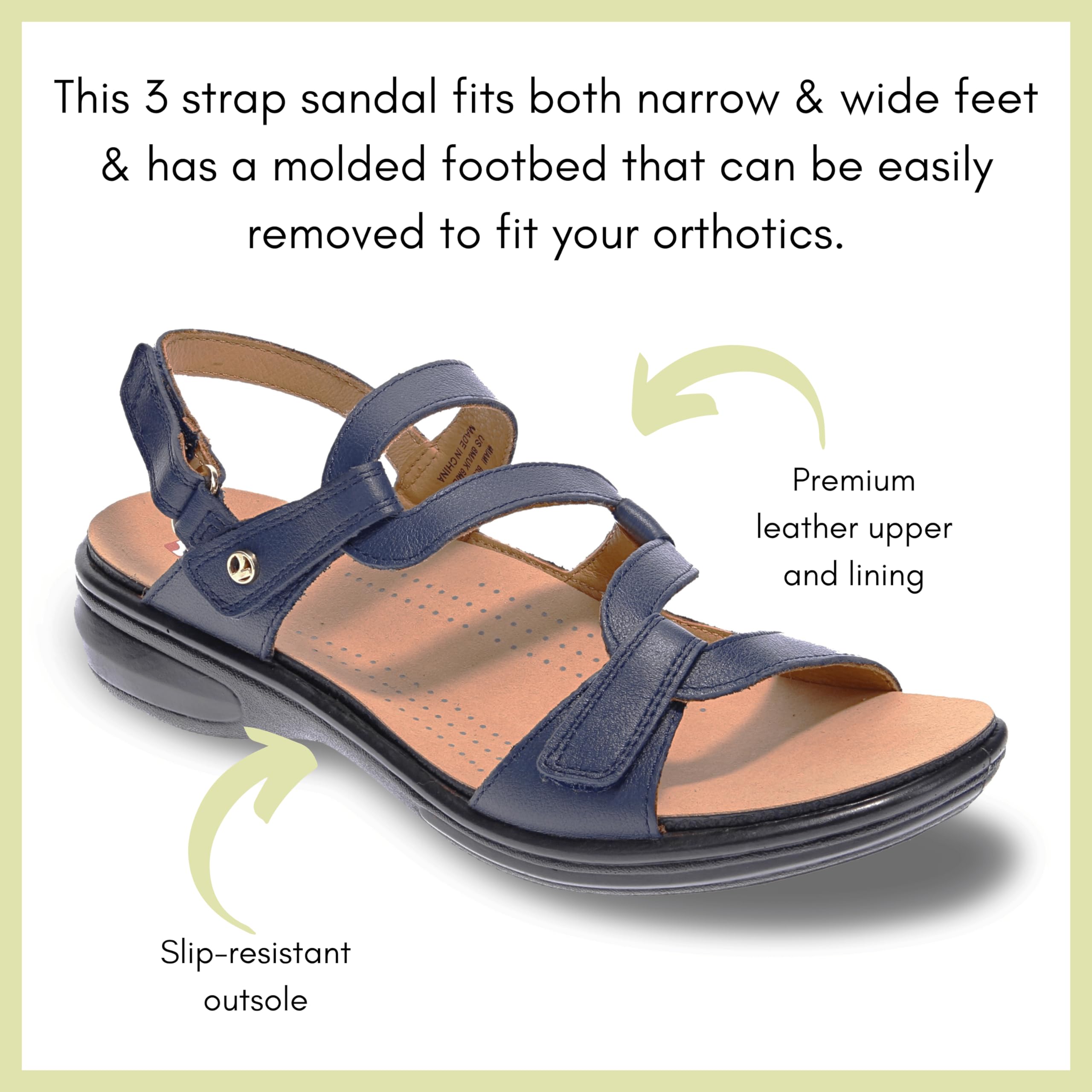 Revere Women's Miami Leather Sandals - Comfortable & Stylish Flip Flops for Beach, Pool & Summer Outfits