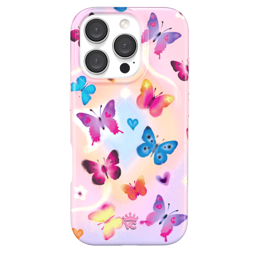 Aura Butterfly iPhone Case - Elegant Floral Design Protective Cover for iPhone 12/13/14/15 Pro Max - Perfect for Everyday Use, Travel & Special Occasions