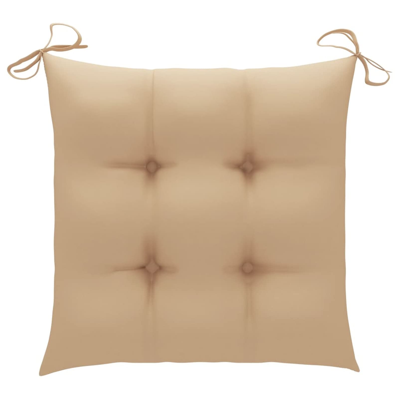 Tidyard 6-Piece Outdoor/Indoor Chair Cushions Set - Soft Beige Fabric Seat Pads 15.7x15.7x2.8 Inches (LxWxT) - Perfect for Patio Furniture, Garden Chairs, and Dining Sets