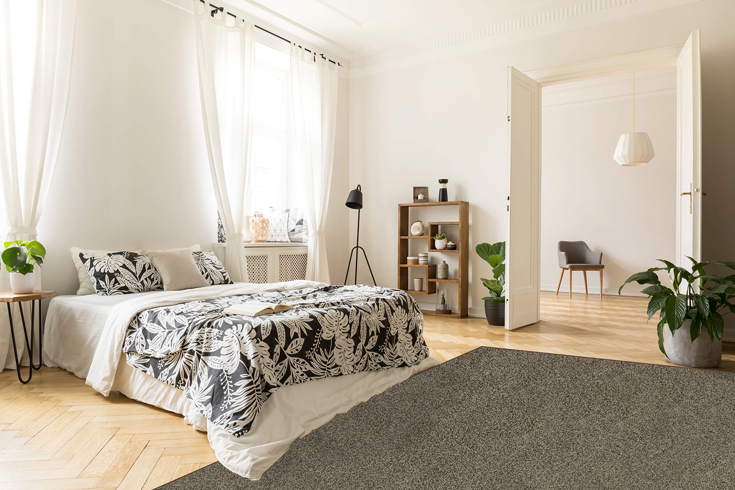 Speckled Agate Soft & Cozy Solution-Dyed Polyester Area Rug 10'x10' - Non-Slip Living Room Carpet for Bedroom, Nursery & Home Decor