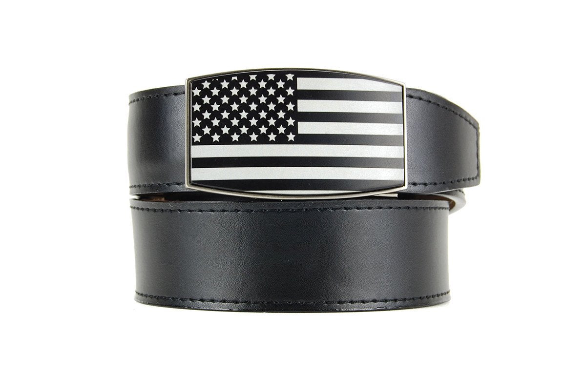 Nexbelt USA Heritage Black Aston Black Dress Belt for Men - Premium Ratchet Belt for Business, Office & Formal Occasions