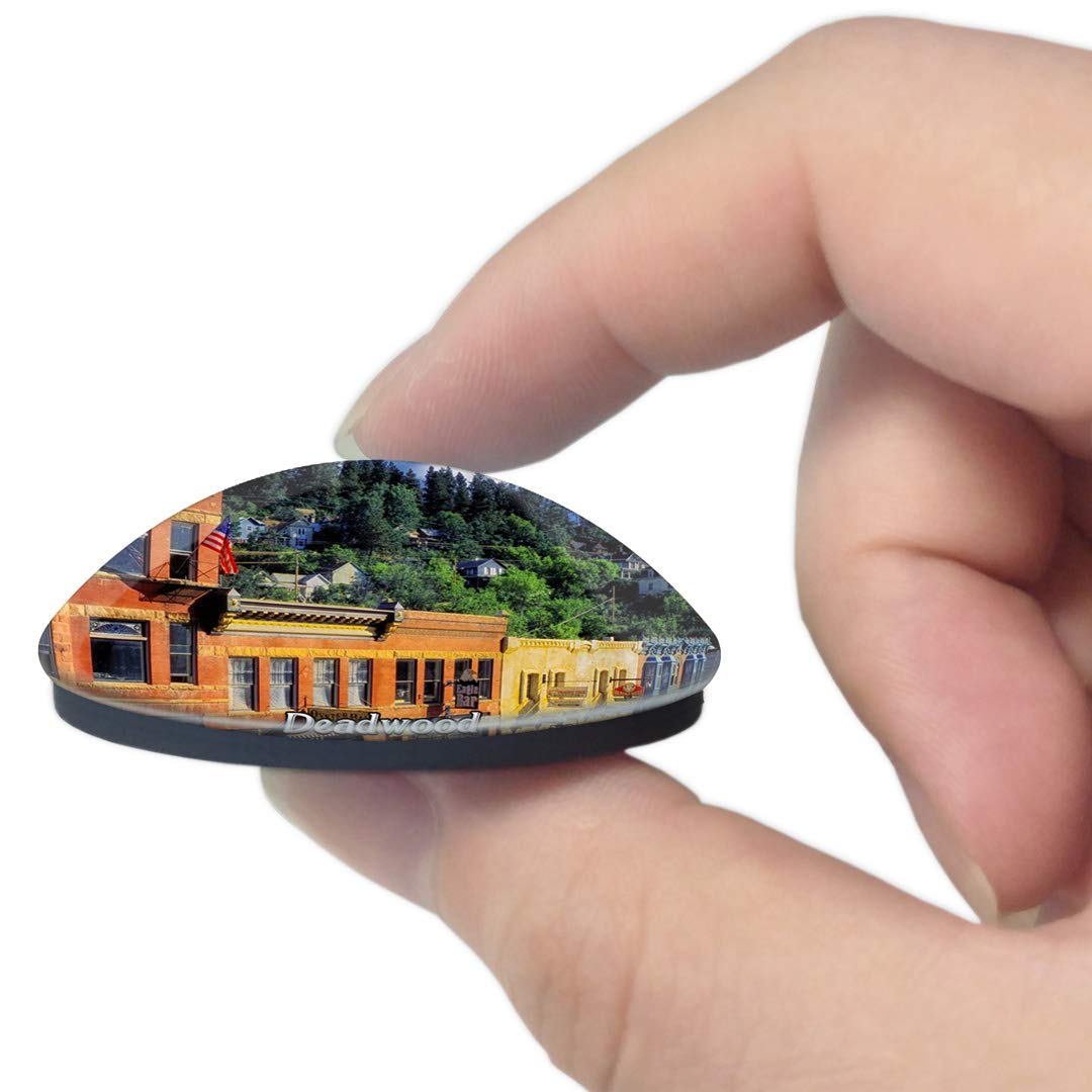 Deadwood South Dakota USA 3D Fridge Magnet - Crystal Glass Whiteboard Refrigerator Magnet Souvenir Gift for Travel Lovers & Collectors - Perfect for Home, Office, or Travel Memories