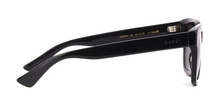 Gucci GG0001SN 001 Black/Smoke Square Unisex Sunglasses - Luxury Designer Shades for Men & Women - Perfect for Beach, Driving & Outdoor Activities