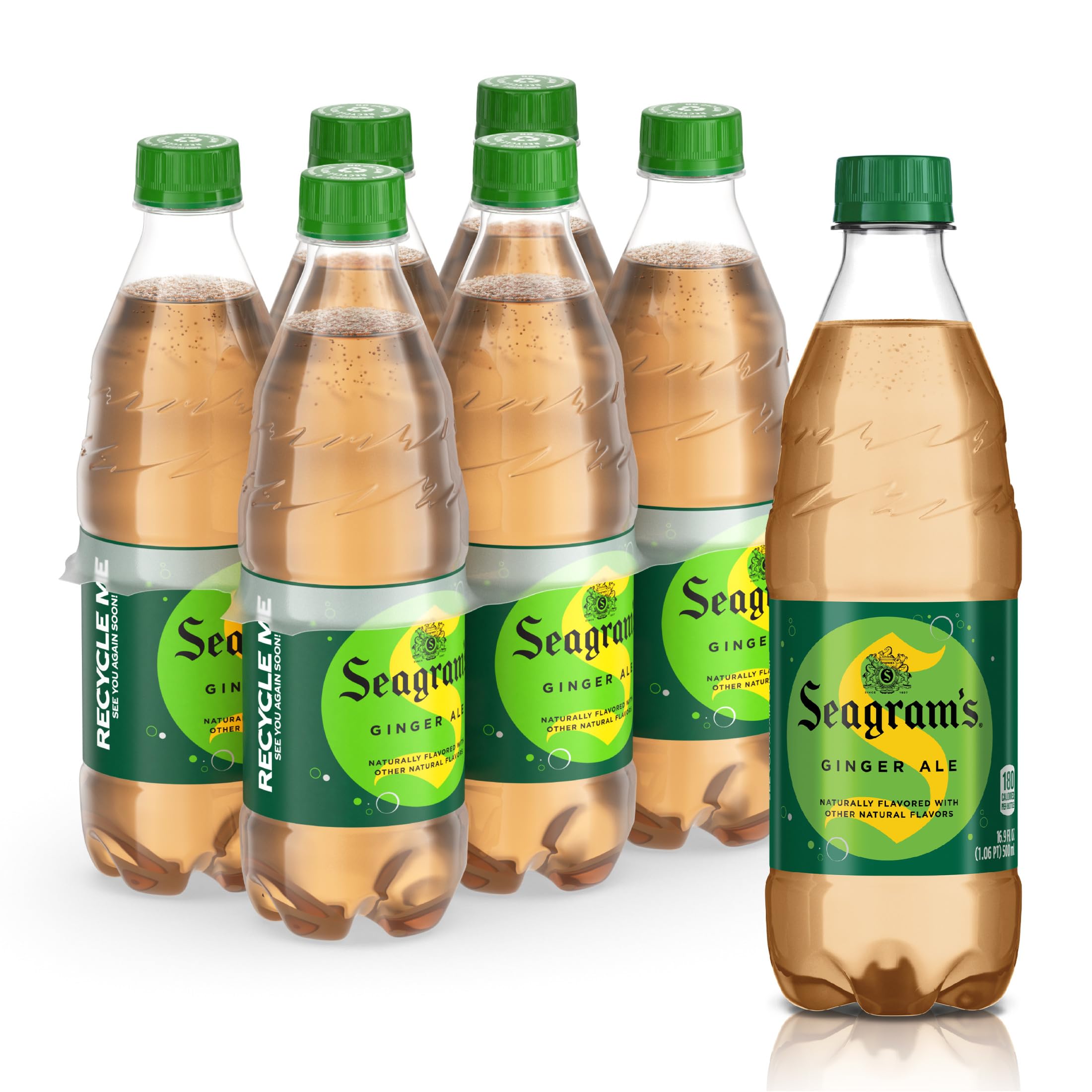 Refreshing Ginger Ale Soda - 6 Pack (0.5L Glass Bottles) - Perfect for Parties, Picnics & Digestive Relief
