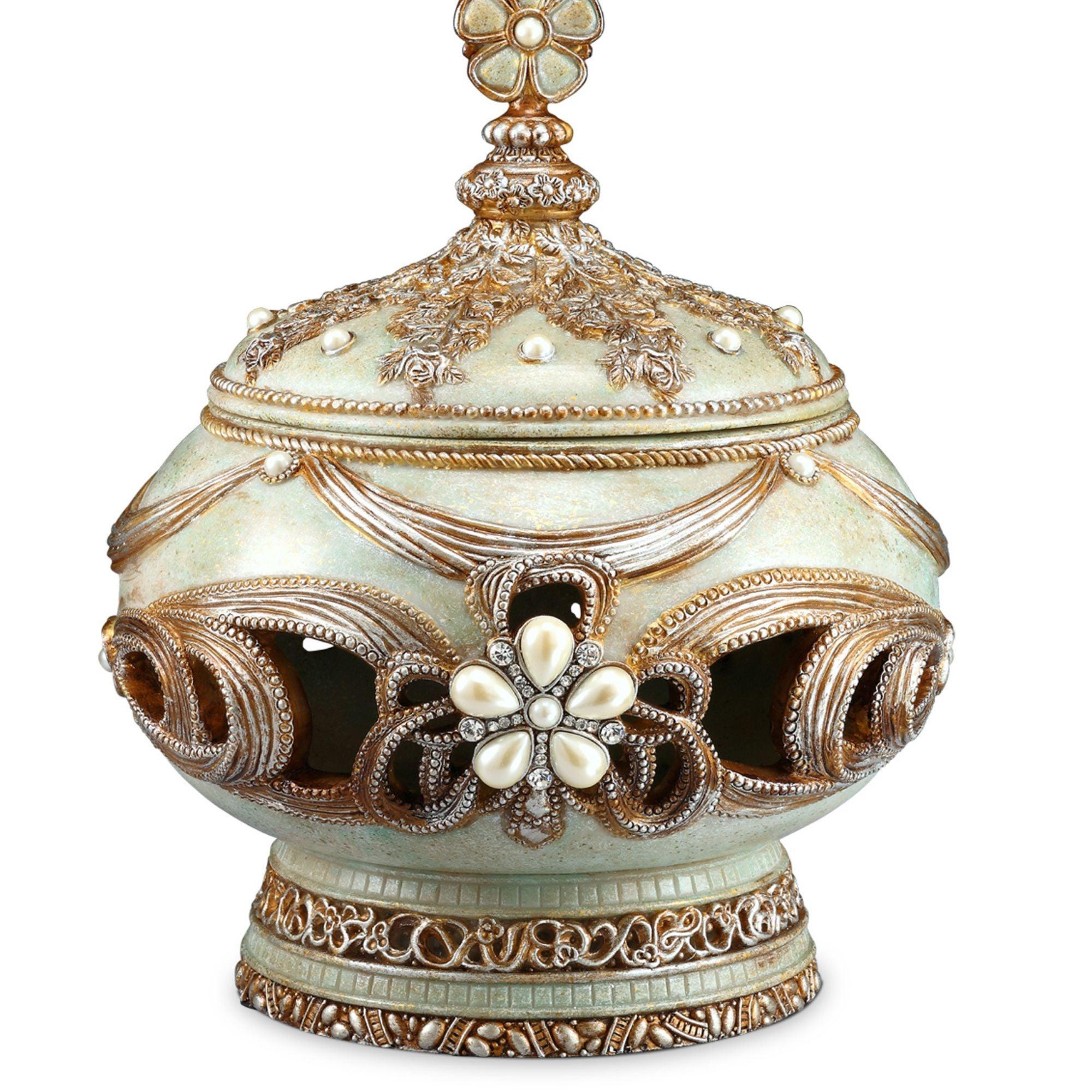 11.5 Inch Tall Decorative Jewelry Box with Multiple Designs & Elegant Accents - Perfect for Jewelry Storage, Gift Giving & Home Décor