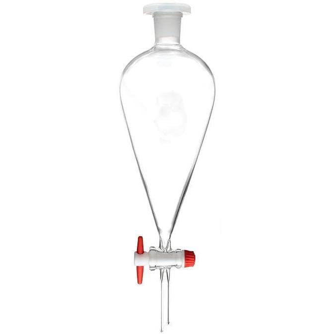 BVV 5000ml Laboratory Separatory Funnel with PTFE Stopcock - High Quality Glass Funnel for Chemical Extraction, Liquid Separation & Organic Chemistry Experiments