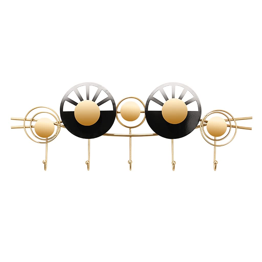Modern Metal Coat Rack Organizer - Wall Mounted Hooks for Jackets, Hats & Umbrellas - Space Saving Entryway, Bedroom & Living Room Decor - Perfect for Small Apartments & Hallway Organization