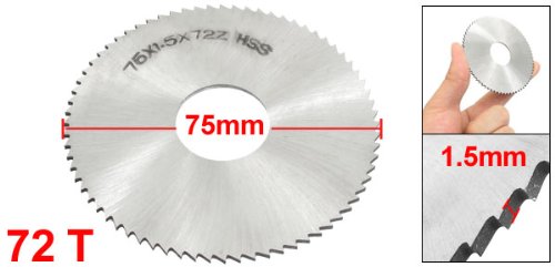 72 Teeth HSS Slotting Saw with 22mm Arbor Hole & 1.5mm Thickness - Perfect for Woodworking, Metal Cutting, and DIY Projects