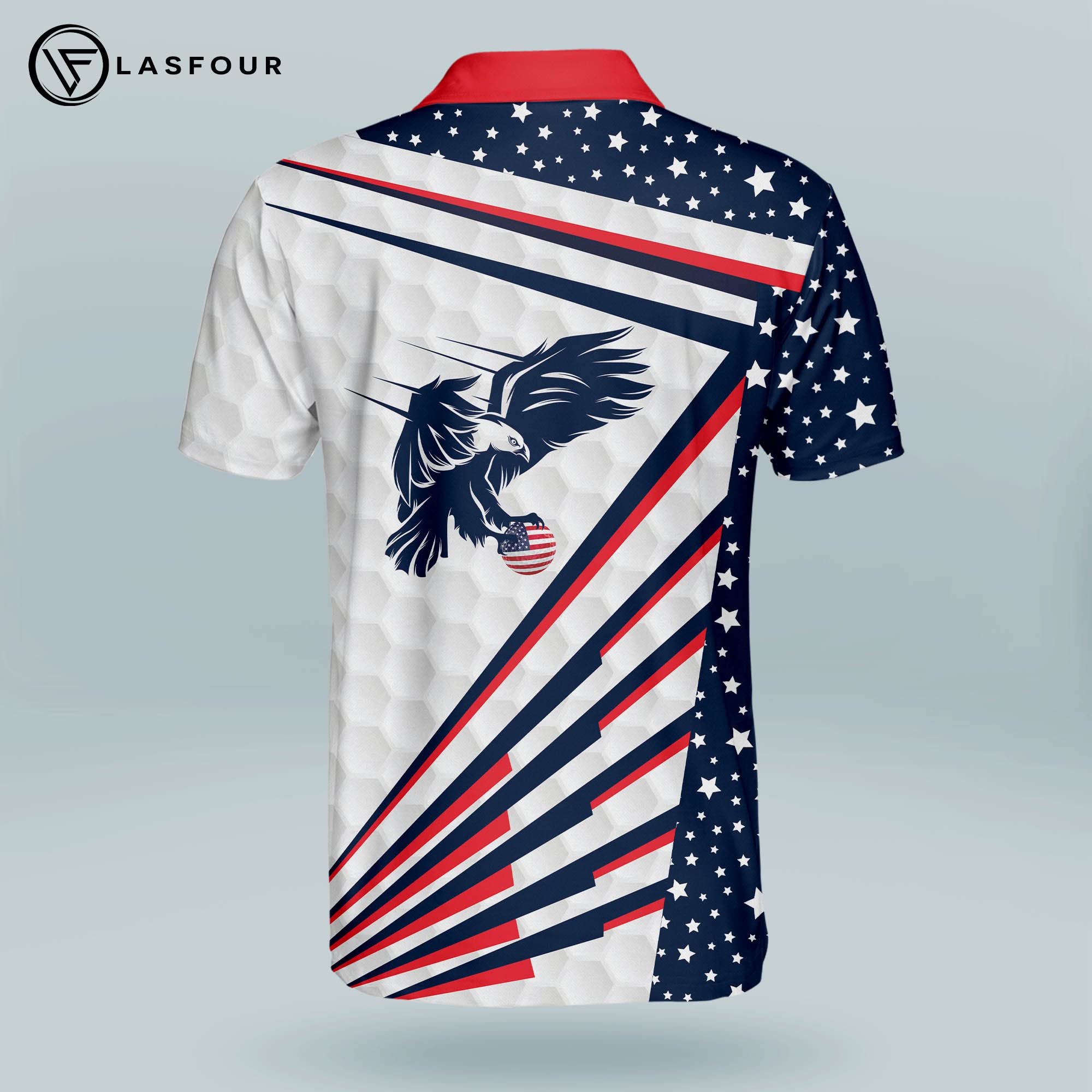 LASFOUR Personalized Funny Golf Shirts for Men - Custom Retired Golf Shirts Short Sleeve - Patriotic & Humorous Golf Apparel - Perfect for Golf Tournaments, Retirement Parties & 4th of July Celebrations