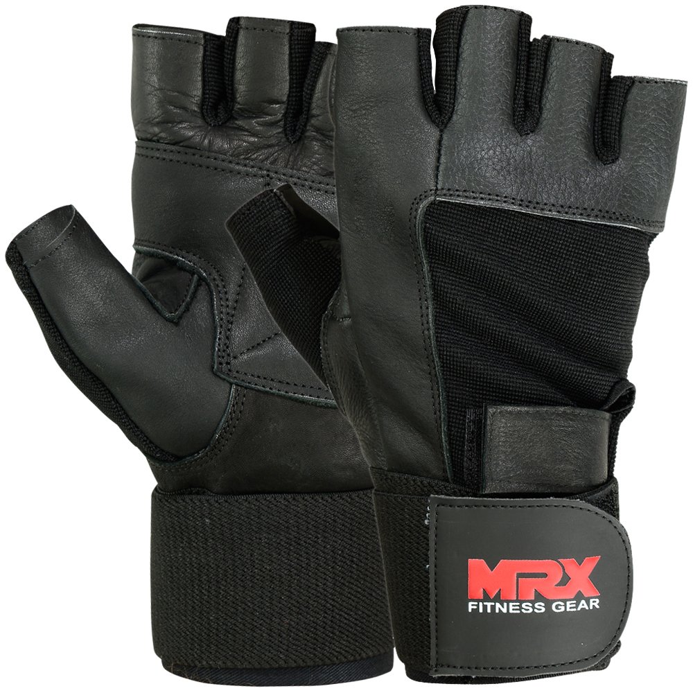 MRX Weight Lifting Gloves for Men & Women - Gym Fitness Gloves with Wrist Support for Bodybuilding, Powerlifting & Cross Training - Perfect for Weightlifting, Workout & Strength Training