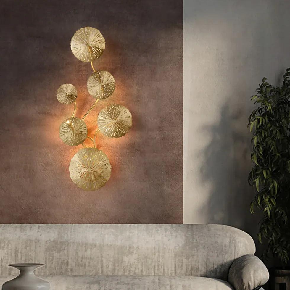 Elegant Gold Statement Wall Lights for Living Room - Modern Decorative Lighting for Home, Bedroom, and Dining Room