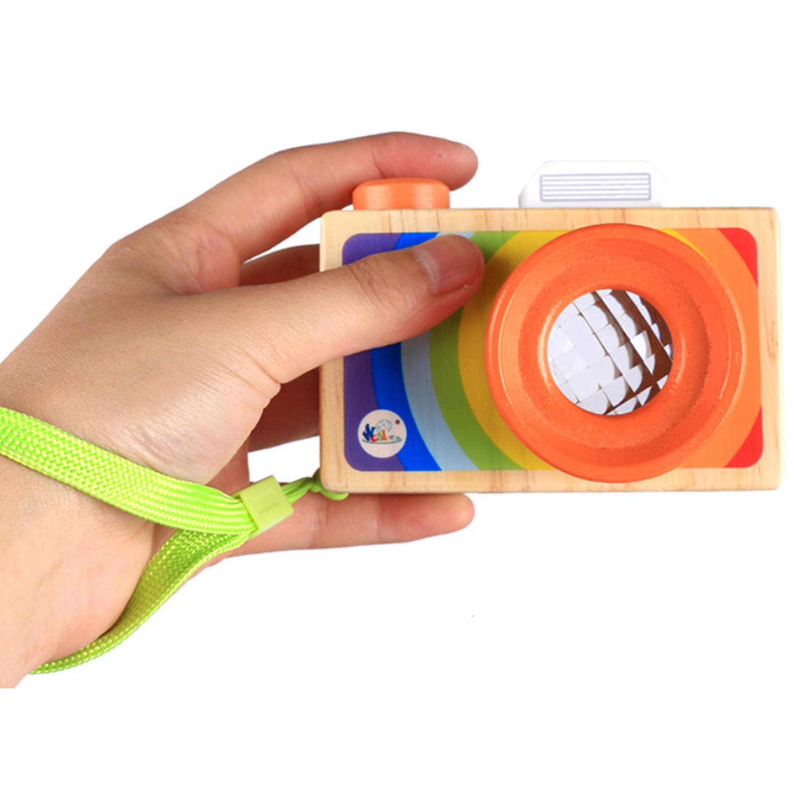 Magical Wooden Camera Kaleidoscope Toy - Multi-Prism Educational Kaleidoscope for Kids, Classic Wooden Toy & Best Birthday Gift for Boys & Girls - Perfect for Sensory Play, STEM Learning & Creative Exploration