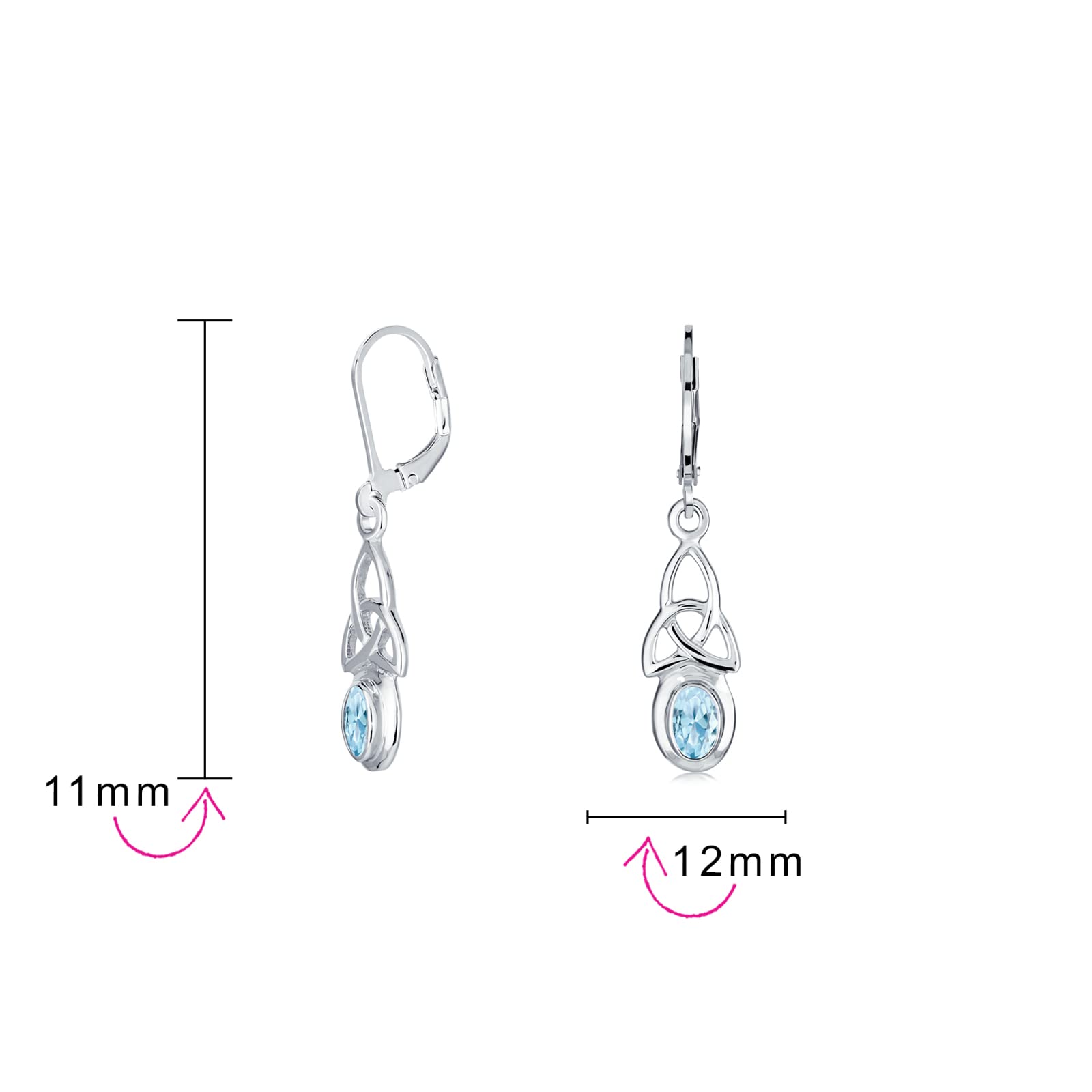 Celtic Love Knot Earrings .925 Sterling Silver for Women | Western Jewelry Gift