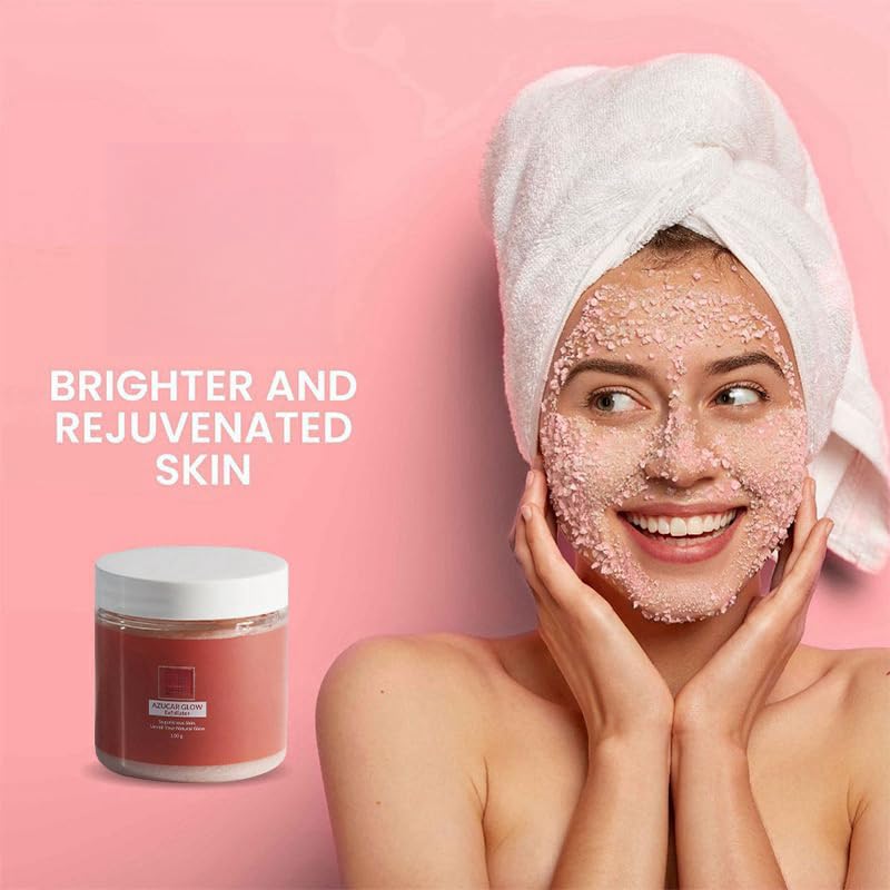 Azúcar Glow Exfoliator - Natural Sugar Face & Body Scrub for Deep Cleansing, Skin Exfoliation & Rejuvenation | Gentle Facial & Full Body Care for Smooth, Glowing Skin | Perfect for Daily Skincare Routine & Spa Treatment at Home