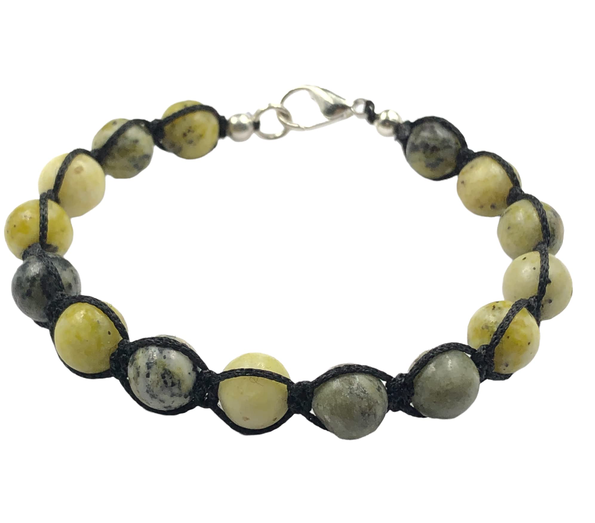 Natural Serpentine Gemstone Healing Bracelet for Men & Women - 8mm Beaded Yoga, Meditation & Reiki Jewelry - Anxiety Relief, Boho Style, Handmade Unisex Cuff & Wrap Bracelet - Perfect Spiritual Gift for Stress Relief & Positive Energy