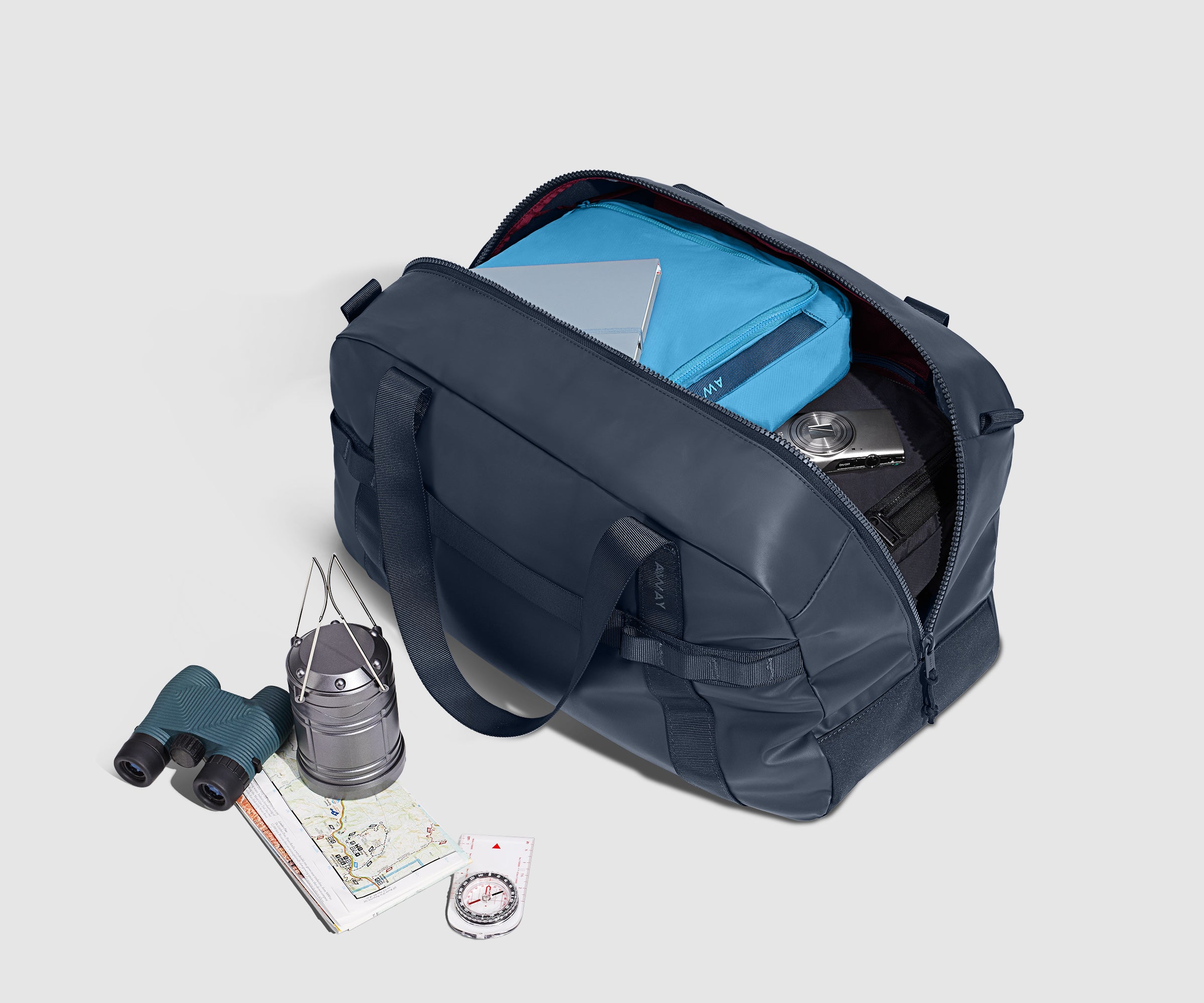 Navy Blue 40L Active Duffle Bag - Lightweight Waterproof Gym Bag for Travel, Workout & Sports | Perfect for Gym, Hiking & Weekend Getaways