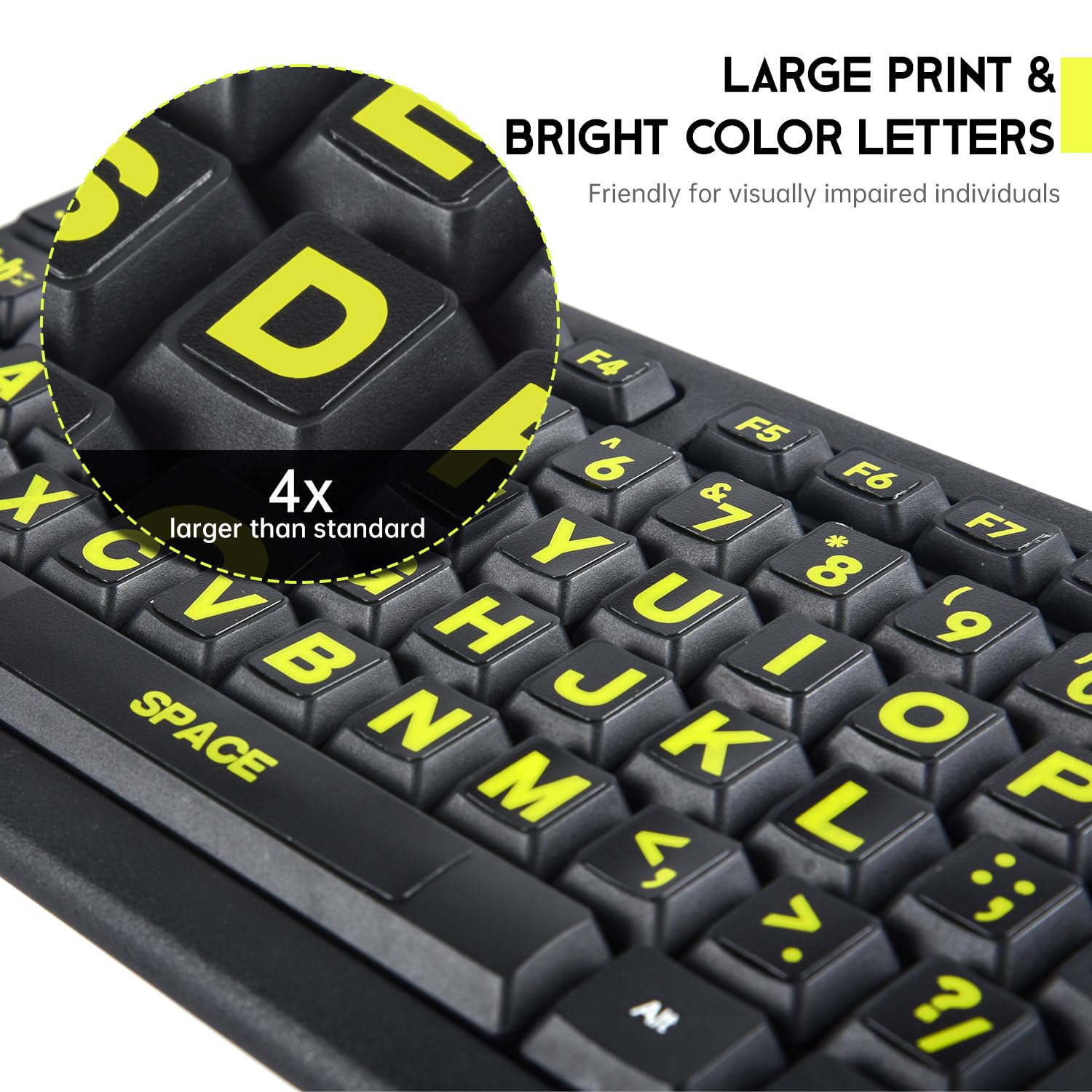 Universal Full-Size English Keyboard Stickers for PC, Laptop & Desktop - QWERTY Alphabet Replacement (1PC) | Perfect for Typing, Coding & Multilingual Use