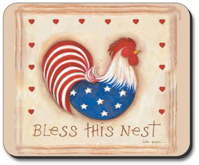 Bless This Nest Art Plates Mouse Pad - Non-Slip Desk Mat for Computer, Gaming & Office Use - Home & Office Decor Gift Idea
