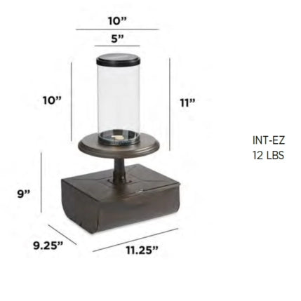 The Outdoor Greatroom Company Intrigue Table Top Outdoor Lantern - Weatherproof LED Lantern for Patio, Garden & Camping - Perfect for Outdoor Dining, Backyard Decor & Nighttime Ambiance