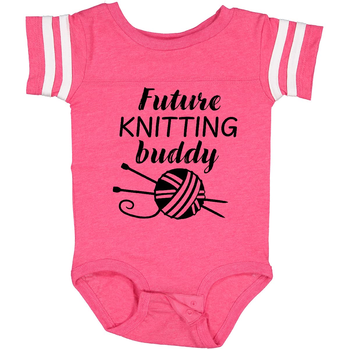 Inktastic Future Knitting Buddy Baby Bodysuit - Cute & Comfortable Cotton Onesie for Newborns & Infants - Perfect Gift for Baby Showers, Birthdays & Family Photos