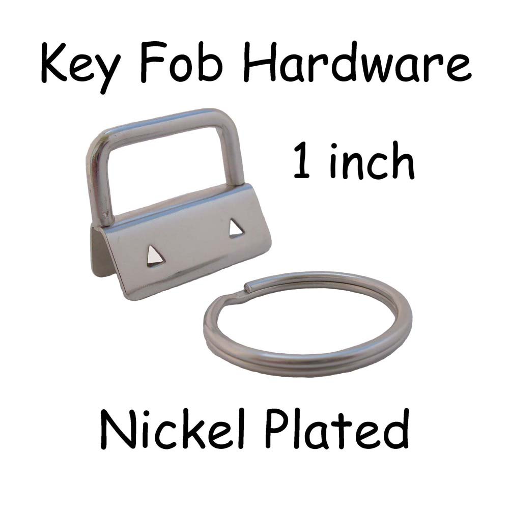 25 Key Fob Hardware with Key Rings - 1 Inch (25mm) for Home & Office Organization