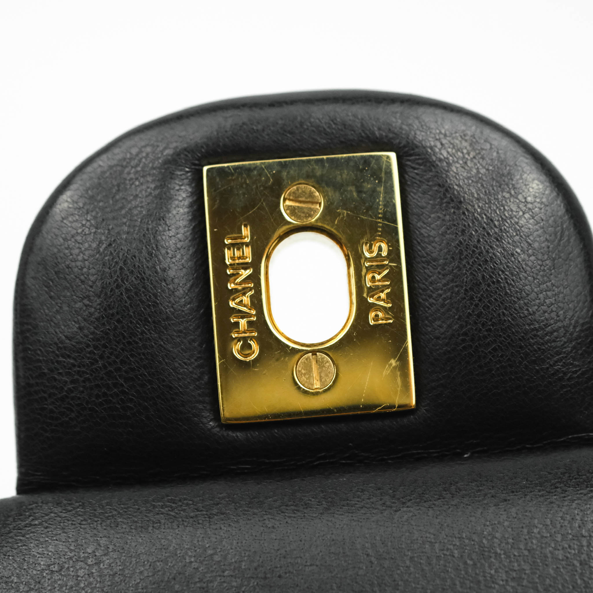 Chanel Classic Medium Double Flap Bag Black Lambskin Leather with Gold Hardware - Luxury Handbag for Women, Perfect for Evening Events & Special Occasions