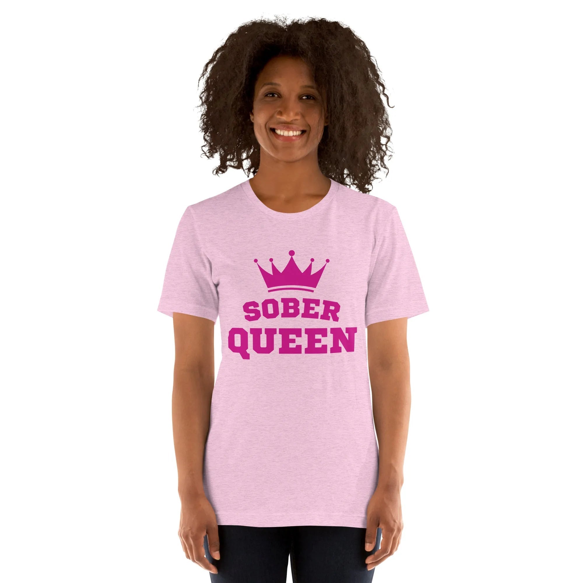Sober Queen T-Shirt - Empowering Sobriety Apparel for Women | Celebrate Recovery & Confidence | Perfect for AA Meetings, Sober Events & Daily Inspiration