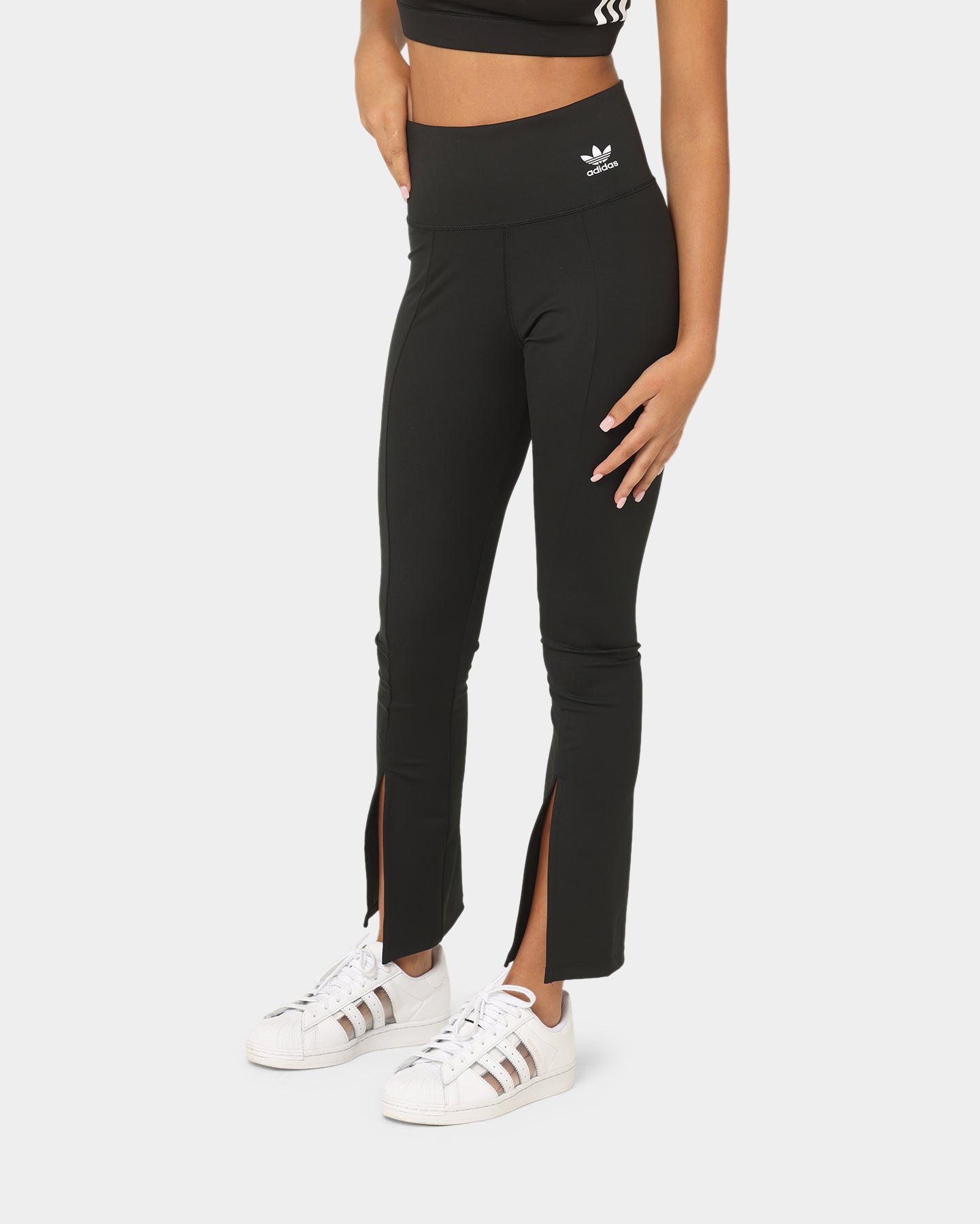 Adidas Women's Open Hem Yoga Workout Tights - Black - Perfect for Gym, Running & Casual Wear