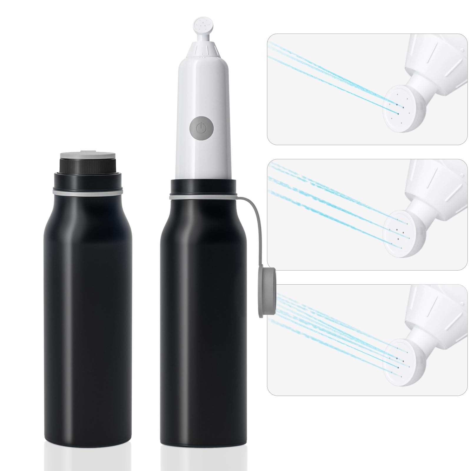 Portable Bidet for Travel - Rechargeable Handheld Bidet with 6 Spray Settings & High Pressure - Perfect for Toilet Hygiene on the Go - Ideal for Camping, Road Trips & Postpartum Care (Black)