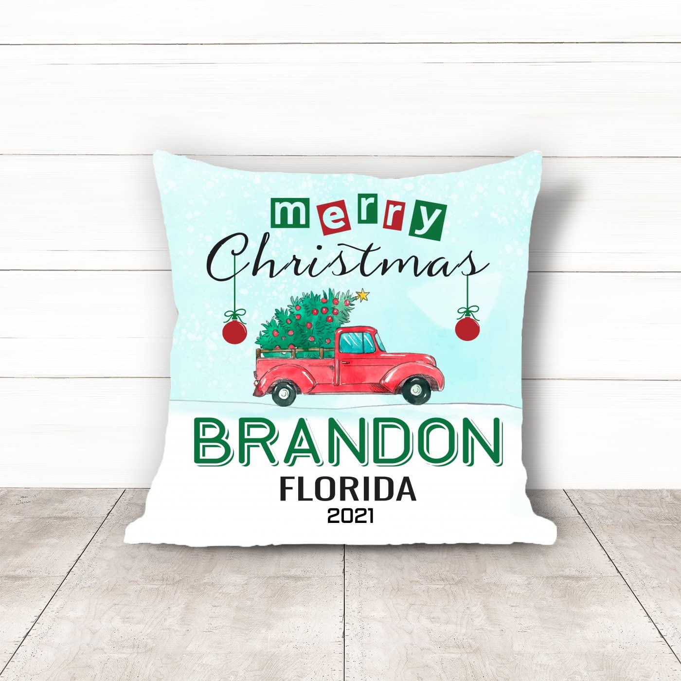 18x18 Inch Christmas Pillow Covers - Merry Holiday Home Decor for Sofa, Bedroom & Car | Festive Xmas Decorations 2021 | Seasonal Autumn Throw Pillow Cases