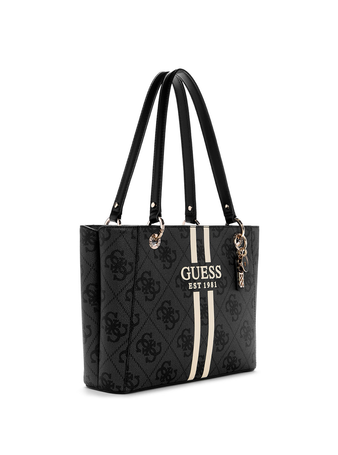 Black Logo Noelle Small Tote Bag for Women - Stylish & Lightweight Everyday Shoulder Bag - Perfect for Work, Shopping & Travel