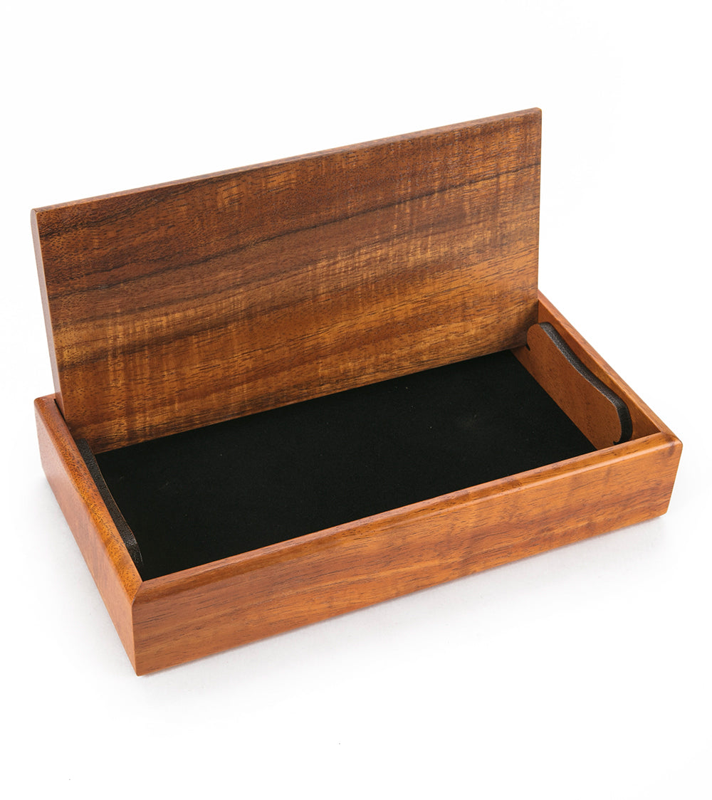 Bishop Koa Wood Push Top Boxes - Premium Handcrafted Storage for Jewelry, Keepsakes & Collectibles - Perfect for Home, Office & Gift Giving