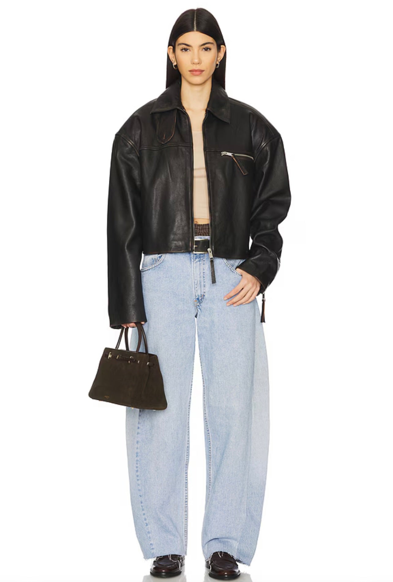Aligrace Distressed Barrel Jeans with Custom Undone Hem - Trendy High Waist Denim Pants for Women | Perfect for Casual Outfits, Street Style & Vintage Looks