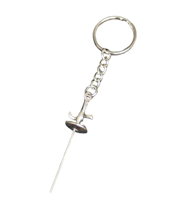 WFS Fencing Keychain - Durable Metal Key Ring for Sports Enthusiasts | Perfect for Fencers, Coaches & Athletes | Gym Bag Accessory & Gift Idea
