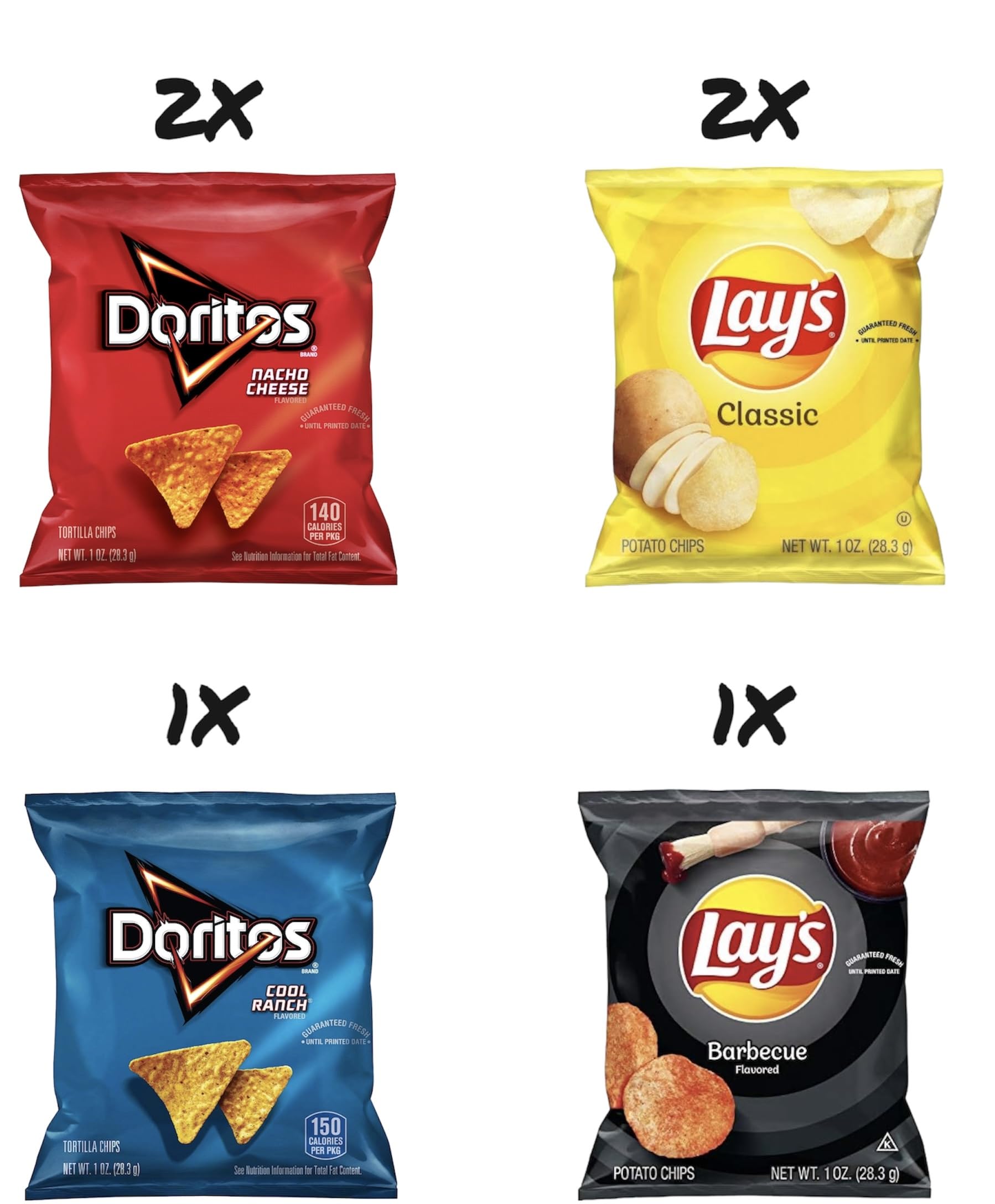 QT LIMITED Frito-Lay Party Mix Variety Pack - 10 Count Snack Box with Lay's, Ruffles, Cheetos, Doritos, Fritos & Funyuns Chips | Perfect for Parties, Movie Nights & Office Snacks