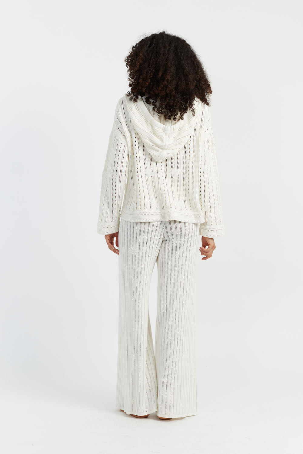 Laura Whitmore Bohemian Trousers - Flowy Cream Pants for Women | Perfect for Festivals, Beach Vacations & Boho Chic Outfits