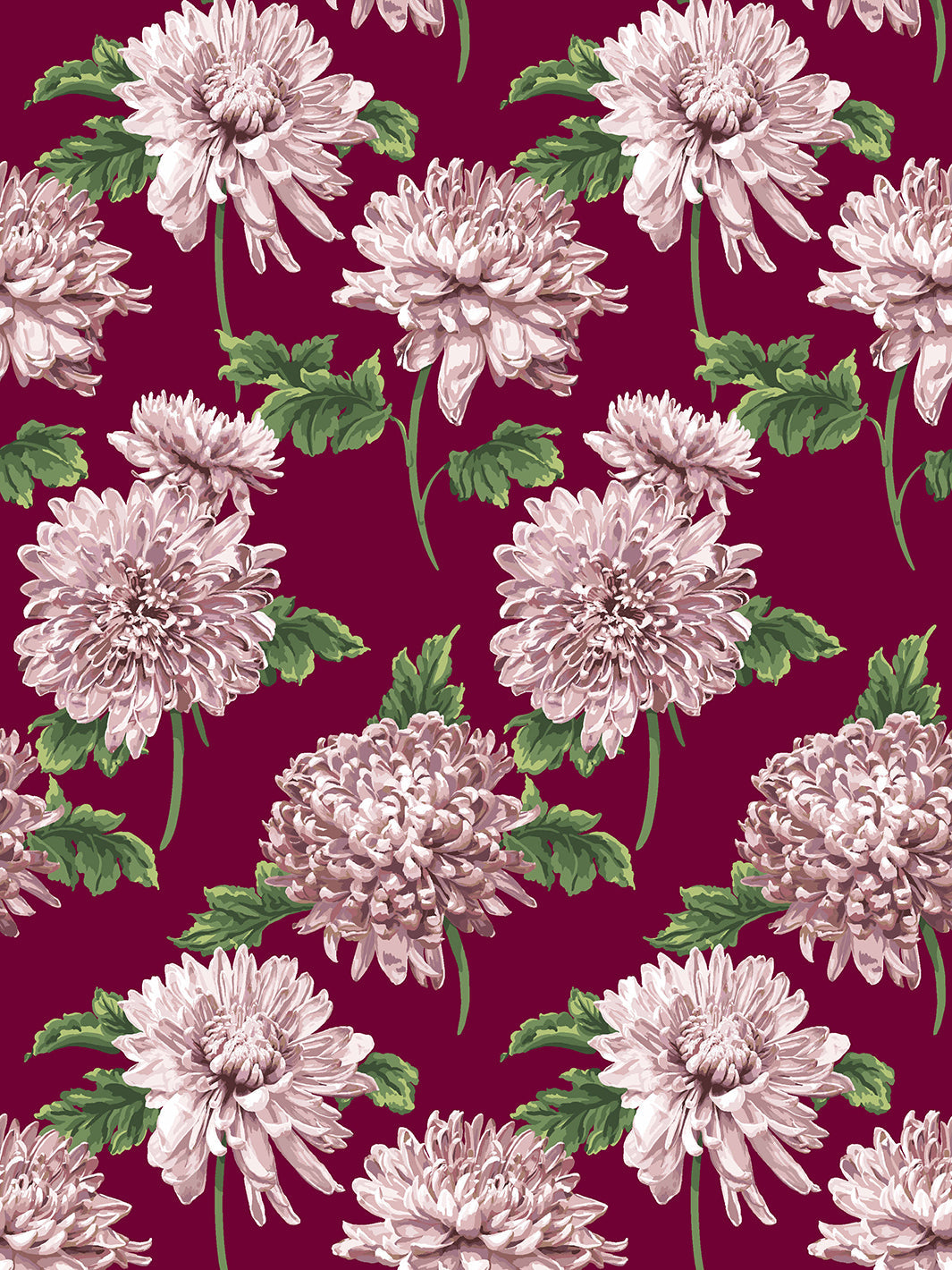Sarah Jessica Parker 'Mums for Marion Small' Wallpaper in Claret - Perfect for Nursery, Bedroom, and Home Decor