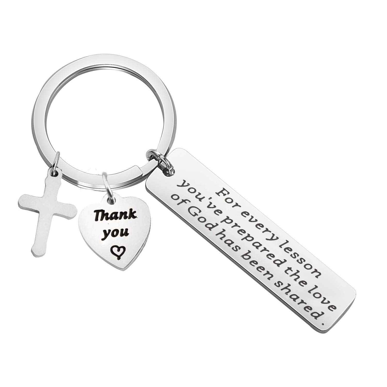 Religious Teacher Keychain - Bible Study Gift for Sunday School Teachers - Perfect for Appreciation & Daily Use