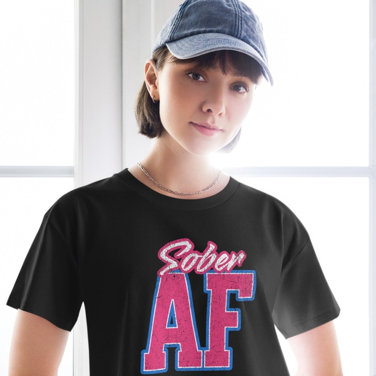 Sober AF Bold Collegiate Crop Top - Trendy College Outfit for Parties, Campus Wear & Casual Style | Perfect for Sorority Events, Girls Night Out & Everyday Fashion