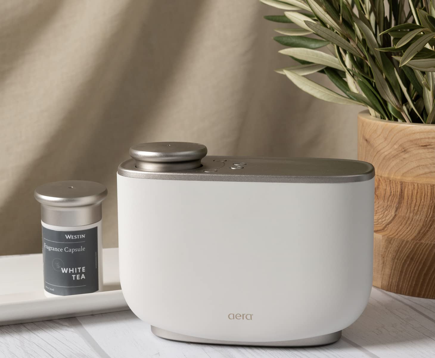 Westin White Tea Room Diffuser & Scent Capsule - Luxury Hotel Fragrance Oil Diffuser with Signature White Tea Aroma - Perfect for Home, Spa, Office & Relaxation Spaces