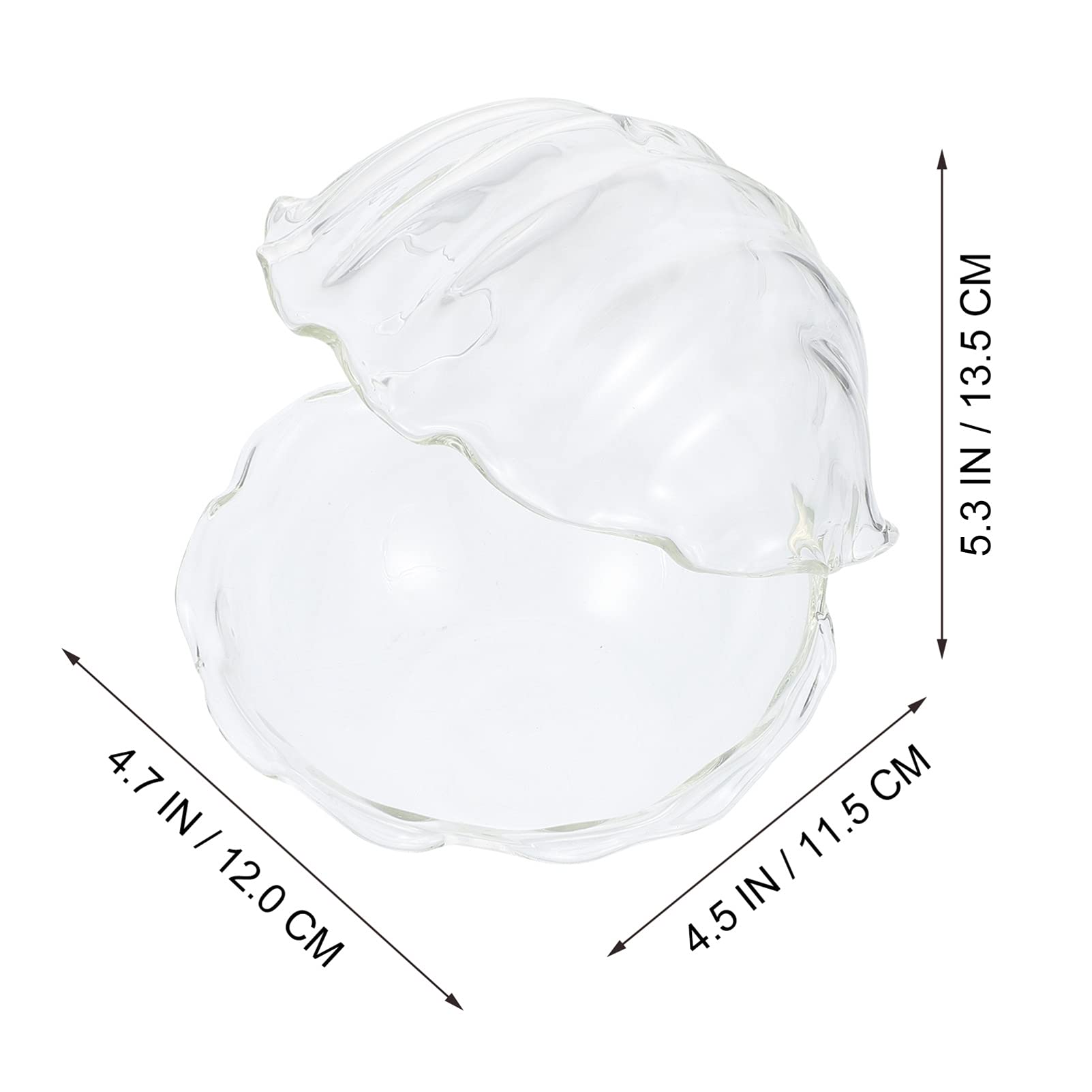 Hemoton Clear Glass Dessert Bowls - Shell Shaped Ice Cream Bowls, Pudding Cups & Yogurt Jars for Fruit Salad, Mousse, Appetizers | Perfect for Party Serving, Mixing & Elegant Dessert Presentation