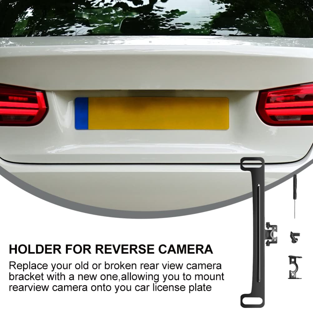 Universal Rear Camera License Plate Bracket - Car Dash Cam Mirror Mount for Backup View Camera | Easy Installation for Trucks, SUVs & Sedans | Enhanced Parking & Night Driving Safety