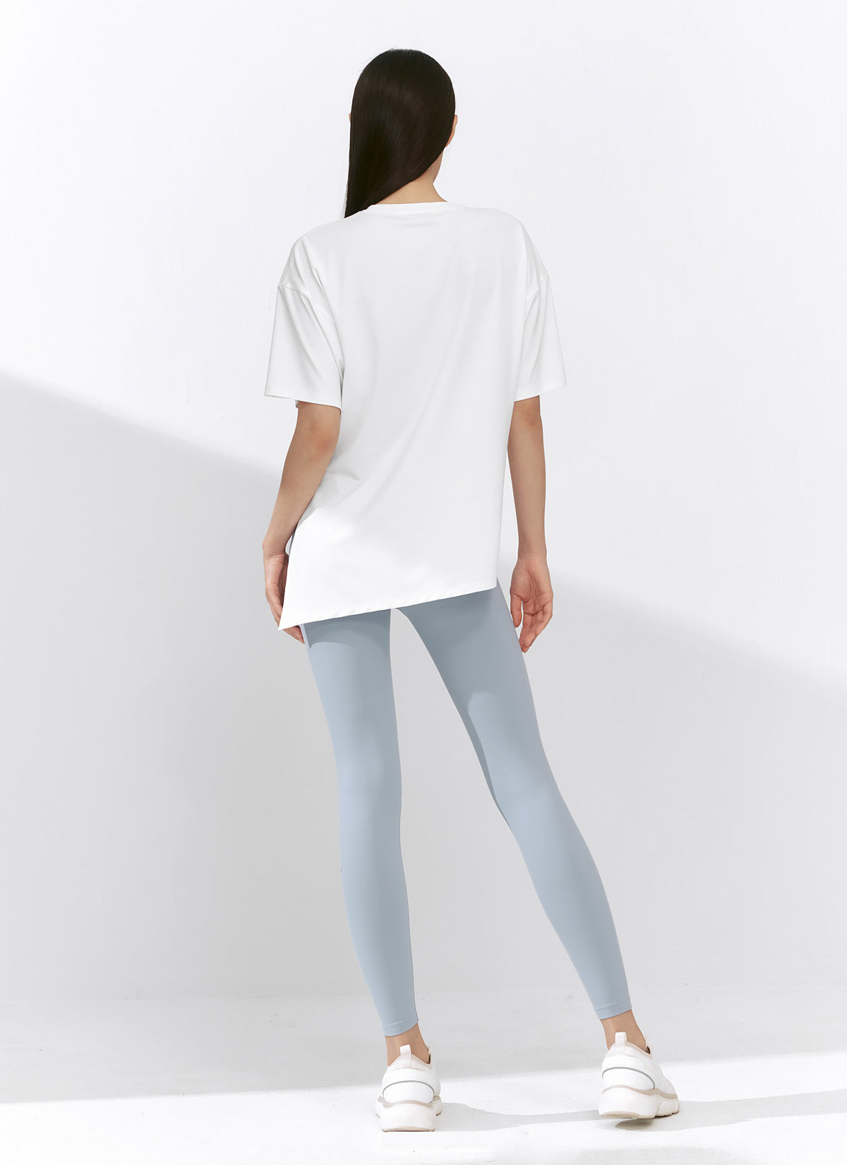 Ice Feather Light 2.0 Unbalanced Loose Fit Short Sleeve T-Shirt for Women - Trendy Oversized Casual Top for Streetwear, Summer Outfits & Layering