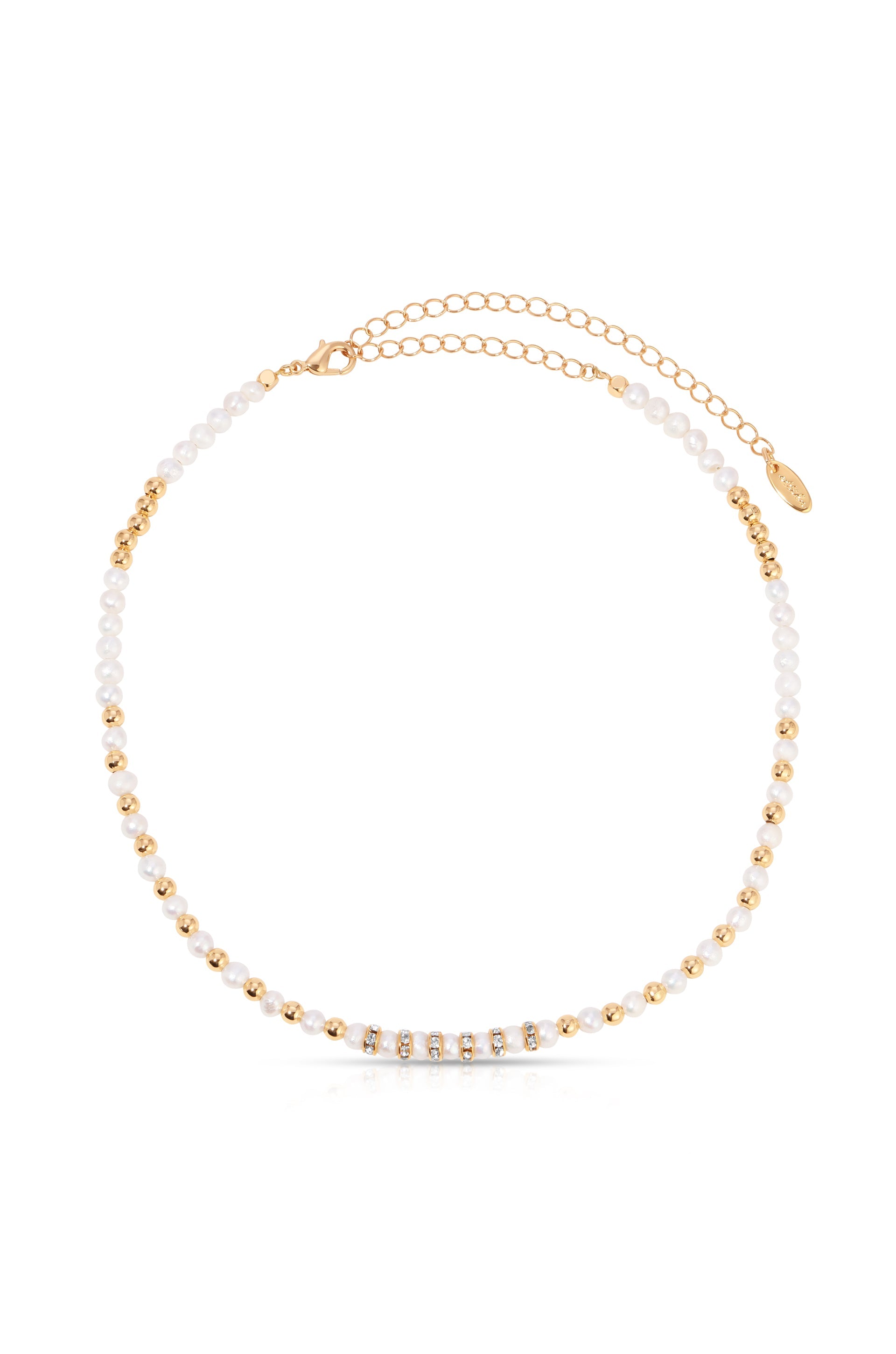 Pearl Necklace Set with Double Sparkle Beads - Elegant Jewelry for Women, Perfect for Weddings, Parties & Special Occasions