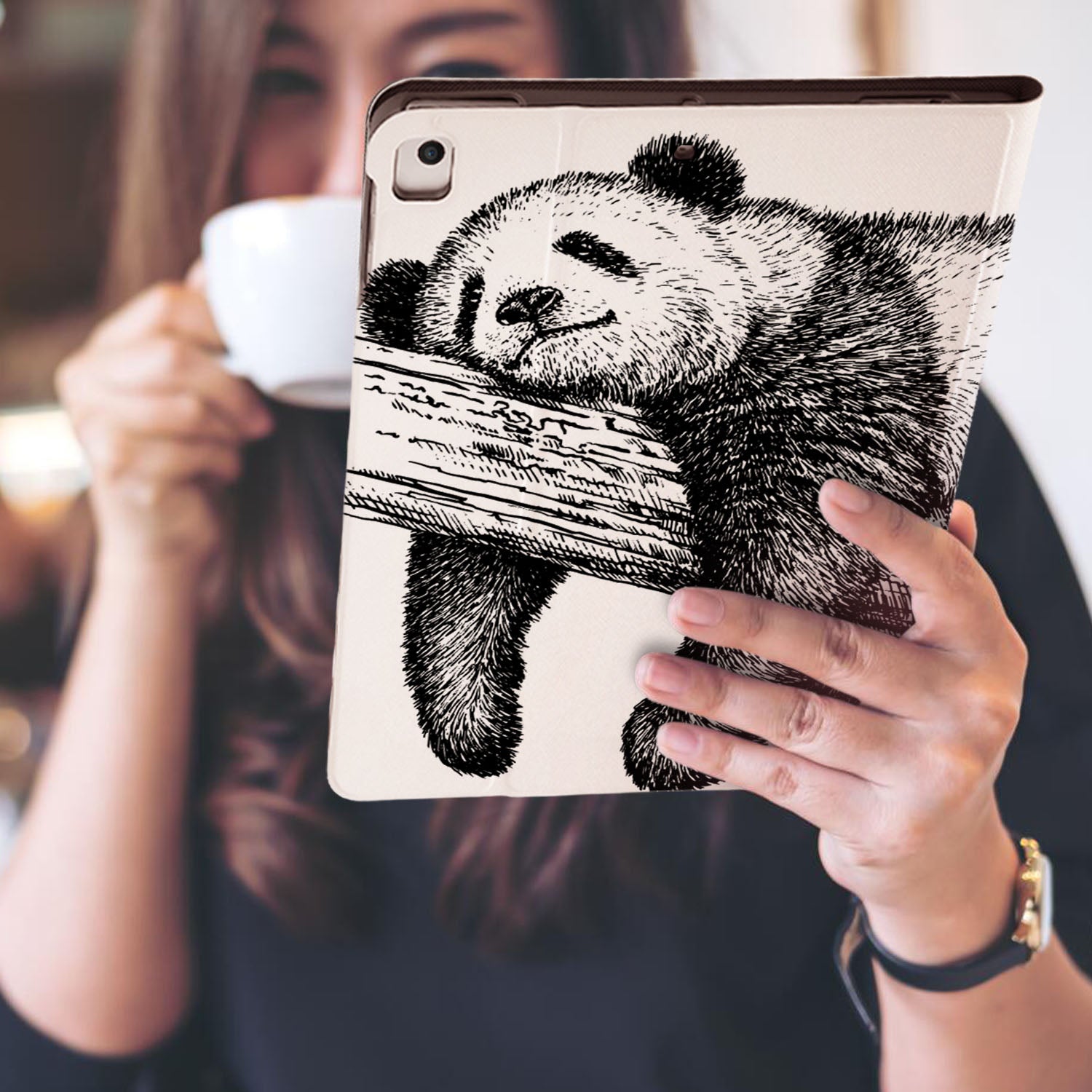 Premium iPad Folio Case with Cute Animal Design - Slim Protective Cover for iPad Air/Pro, Perfect for Work, School & Travel Accessories