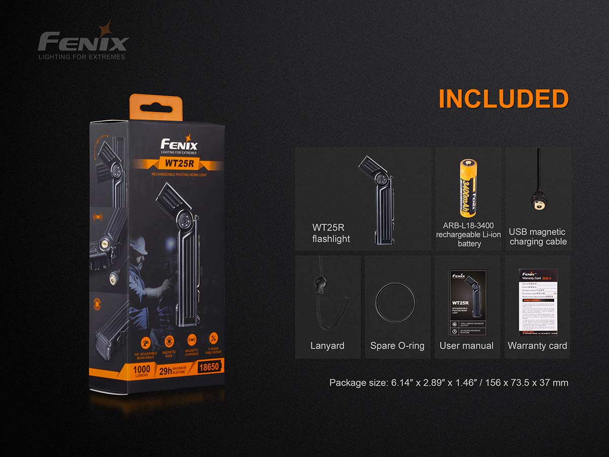 Fenix WT25R Rechargeable Adjustable Headlamp - Bright LED Headlight for Camping, Hiking, Running & Outdoor Adventures