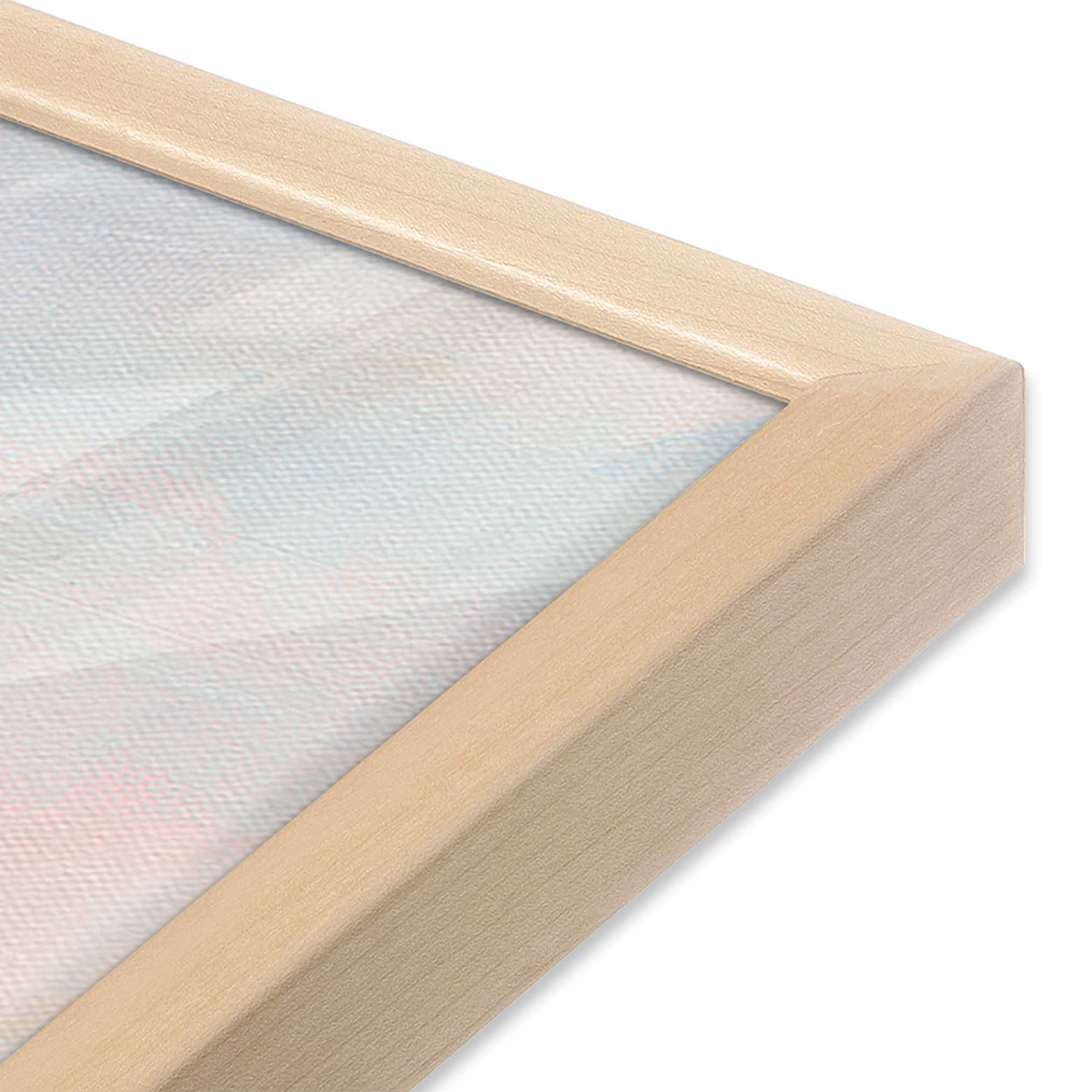 Hazy Beach at Dawn Wall Art Print - Coastal Sunrise Decor for Living Room, Bedroom & Office
